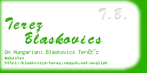 terez blaskovics business card